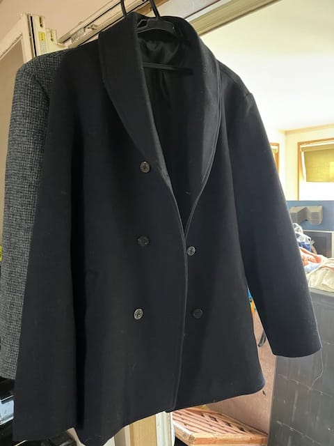 Customer photo review of ダブルブレストショールカラーピーコート