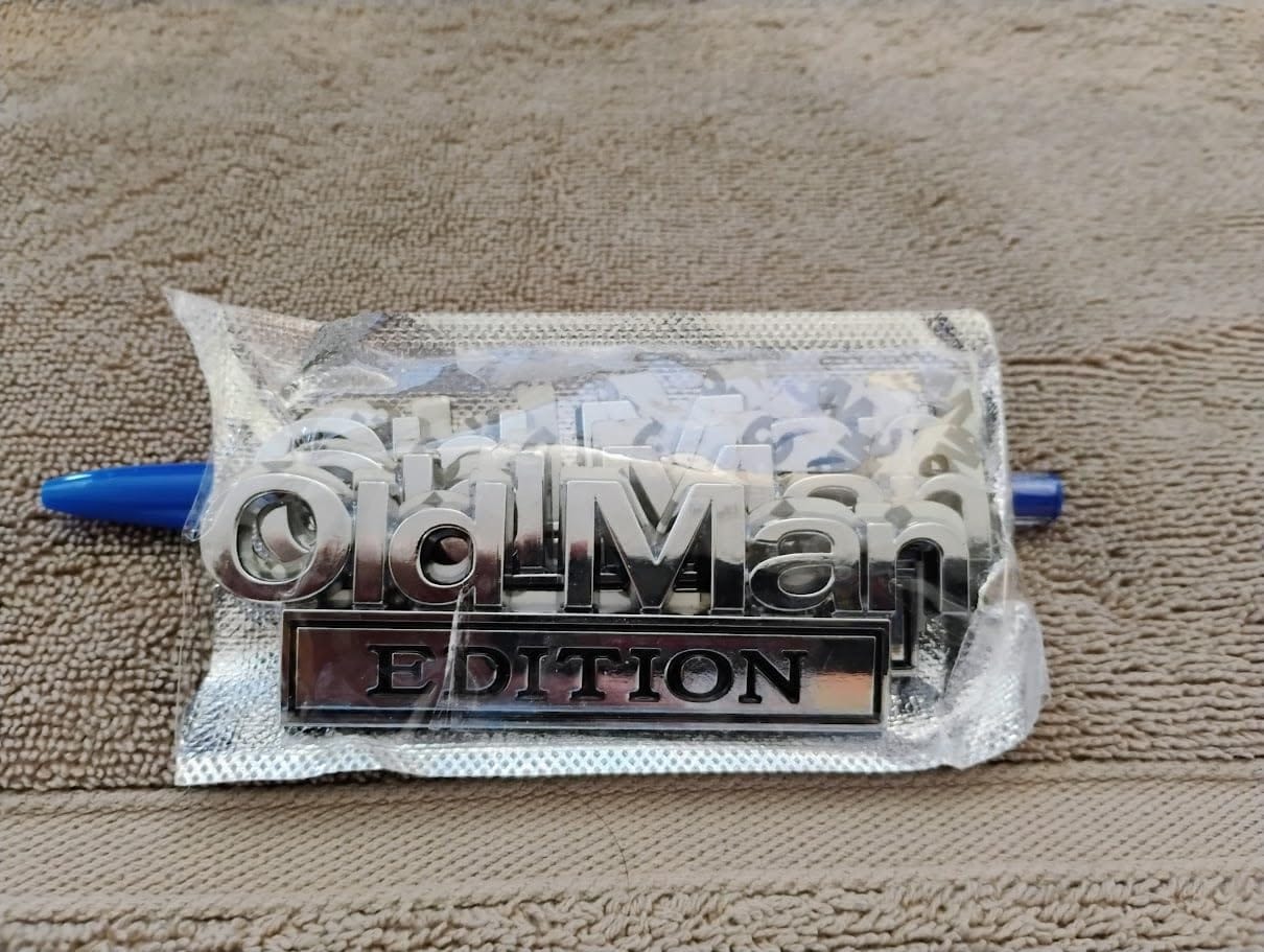 Customer photo review of New Year Hot Sale  - 🚗 Old Man Edition Car Emblem
