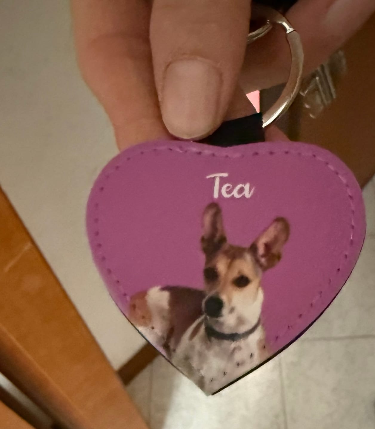 Customer photo review of Ritratto animale domestico - Portachiavi personalizzato