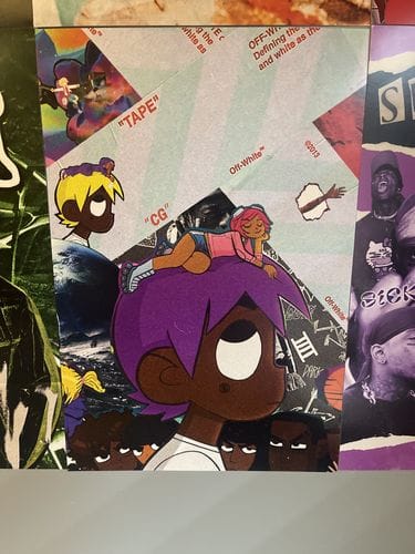 Customer photo review of Lil Uzi Vert 'No Misses Collaged' Poster
