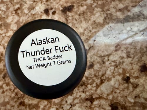 Customer photo review of Alaskan Thunder Fuck | THCA Badder