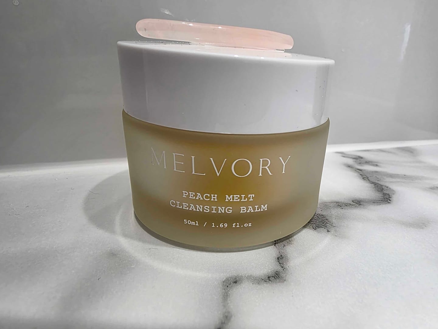 Customer photo review of Peach Melt Cleansing Balm