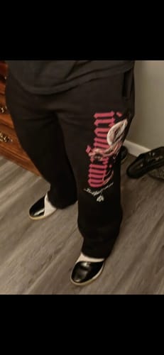 Customer photo review of [Limited Edition] 'Marvel: Carnage' Relax Cuffless Track Pants