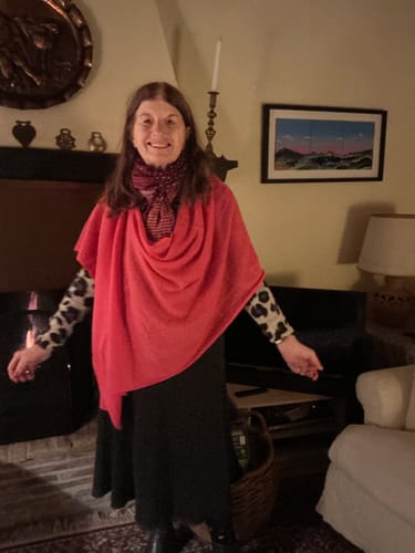 Customer photo review of 100% Cashmere Poncho