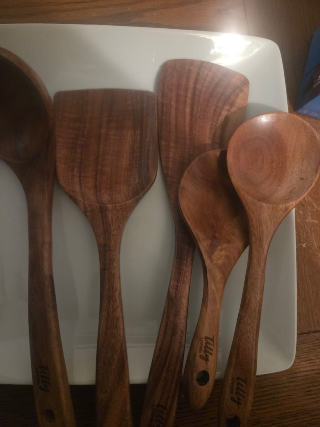 Customer photo review of Teak Wooden Utensil Set