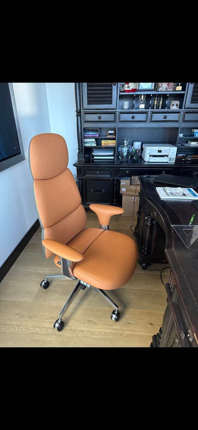 Customer photo review of Nyla Executive Leather Office Chair