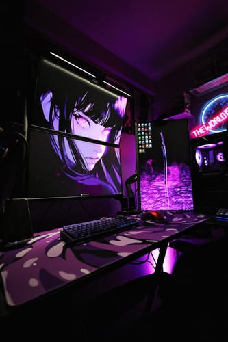 Customer photo review of Obsidian Swirl Mousepad