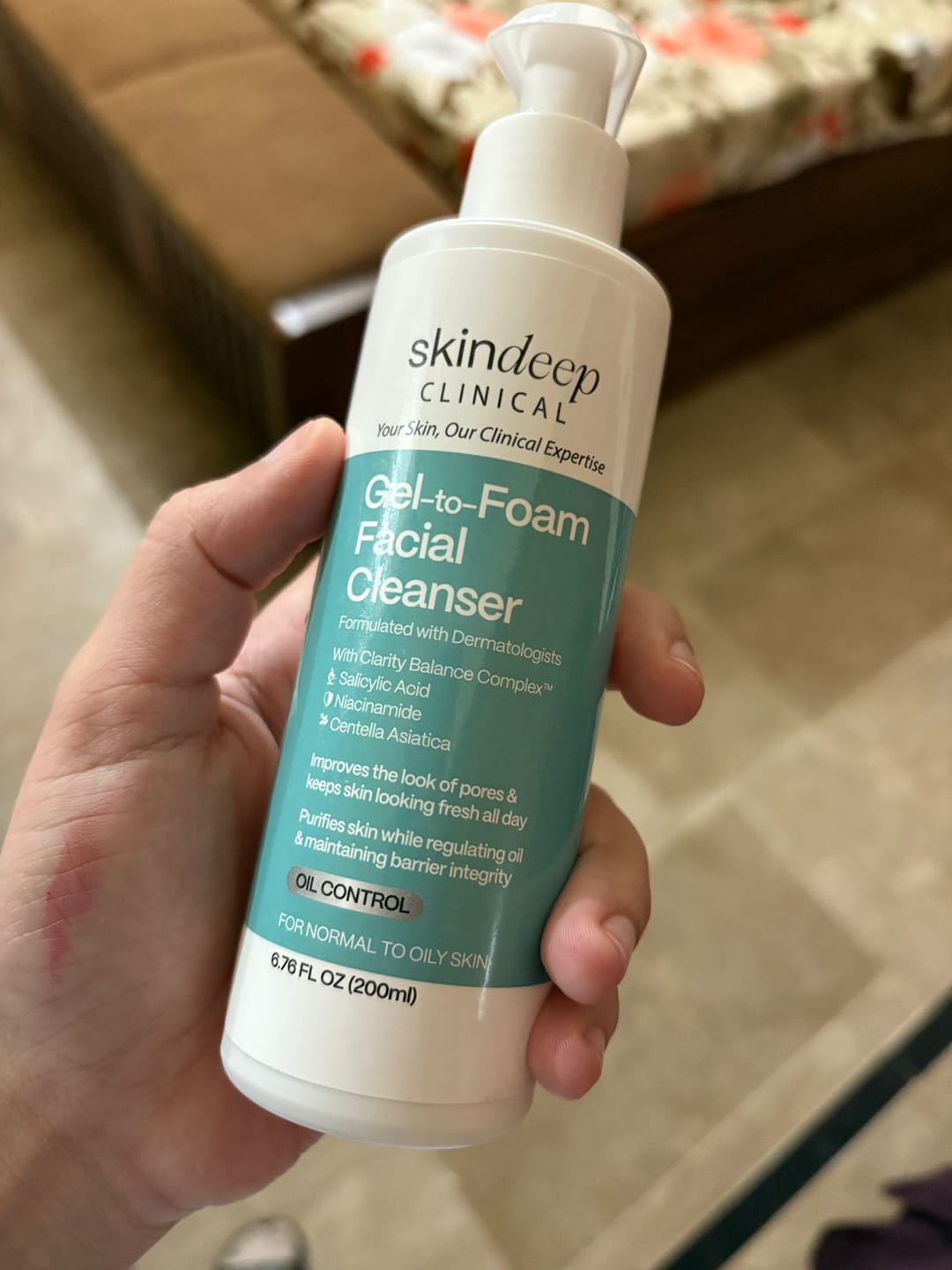 Customer photo review of Gel-to-Foam Facial Cleanser