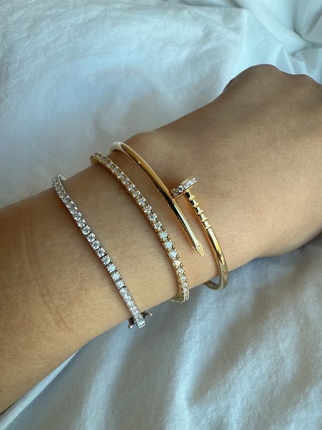 Customer photo review of Moissanite Tennis Bracelet 2mm