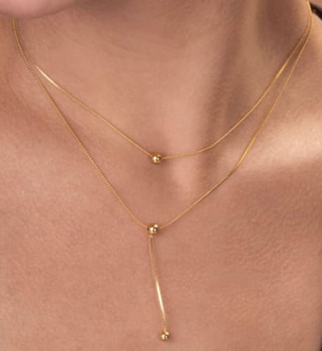 Customer photo review of Drop Bead Necklace