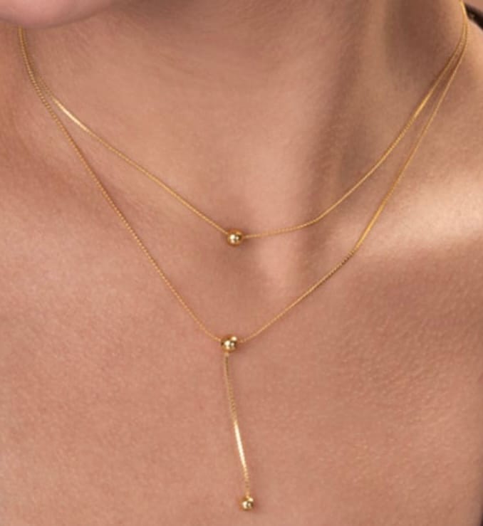 Customer photo review of Drop Bead Necklace