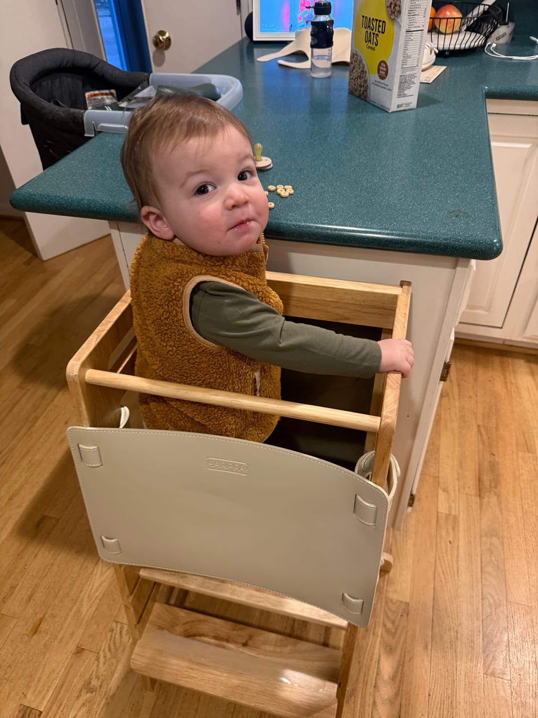 Customer photo review of HARPPA Nordo | Toddler Kitchen Tower with Safety Net