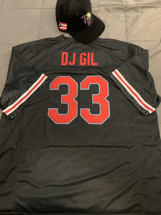 Customer photo review of Puerto Rico Heritage Custom Football Jersey