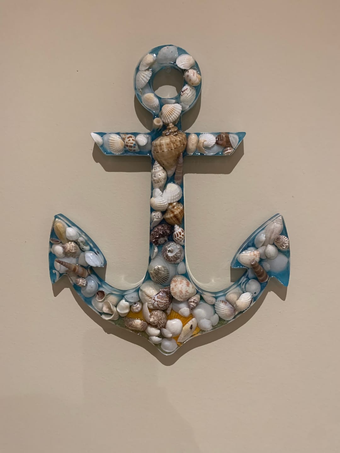 Customer photo review of 14.75x11.75x1" Nautical Anchor Silicone Mold For Ocean, Boat And Navy Art
