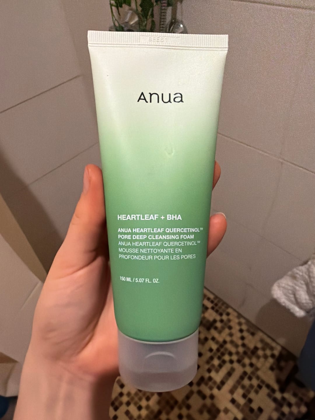 Customer photo review of Putiņas dziļai sejas mazgāšanai un attīrīšanai Anua Heartleaf Quercetinol Deep Pore Cleansing Foam