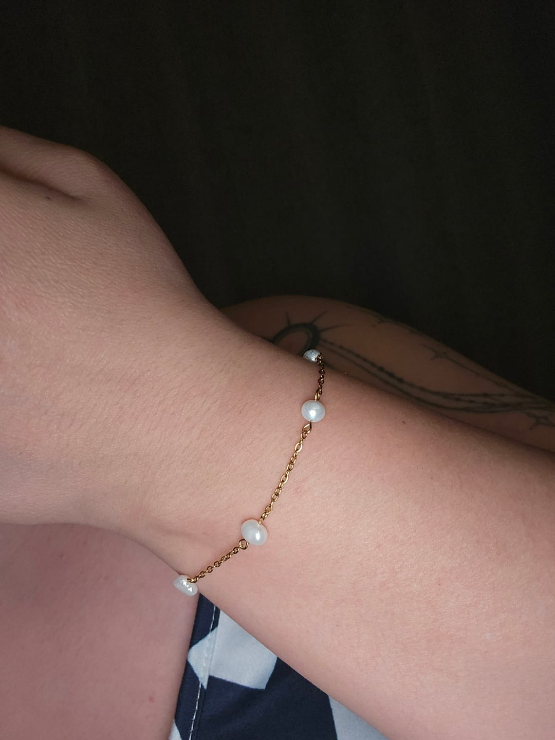 Customer photo review of Laney Pearl Bracelet