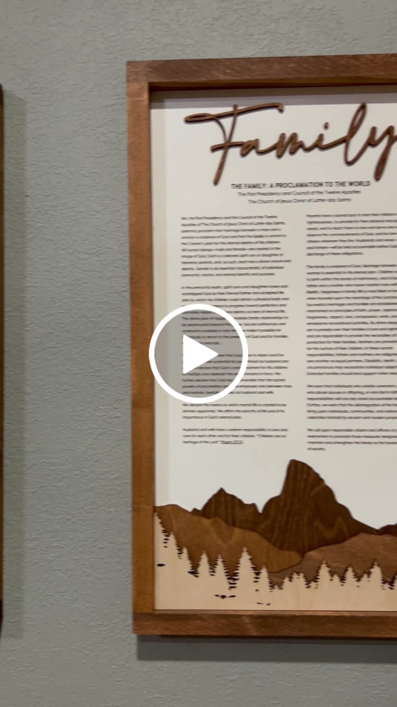 Customer video review of 4-Piece Framed LDS Proclamation Signs With Beautiful Multi-layered Scenes