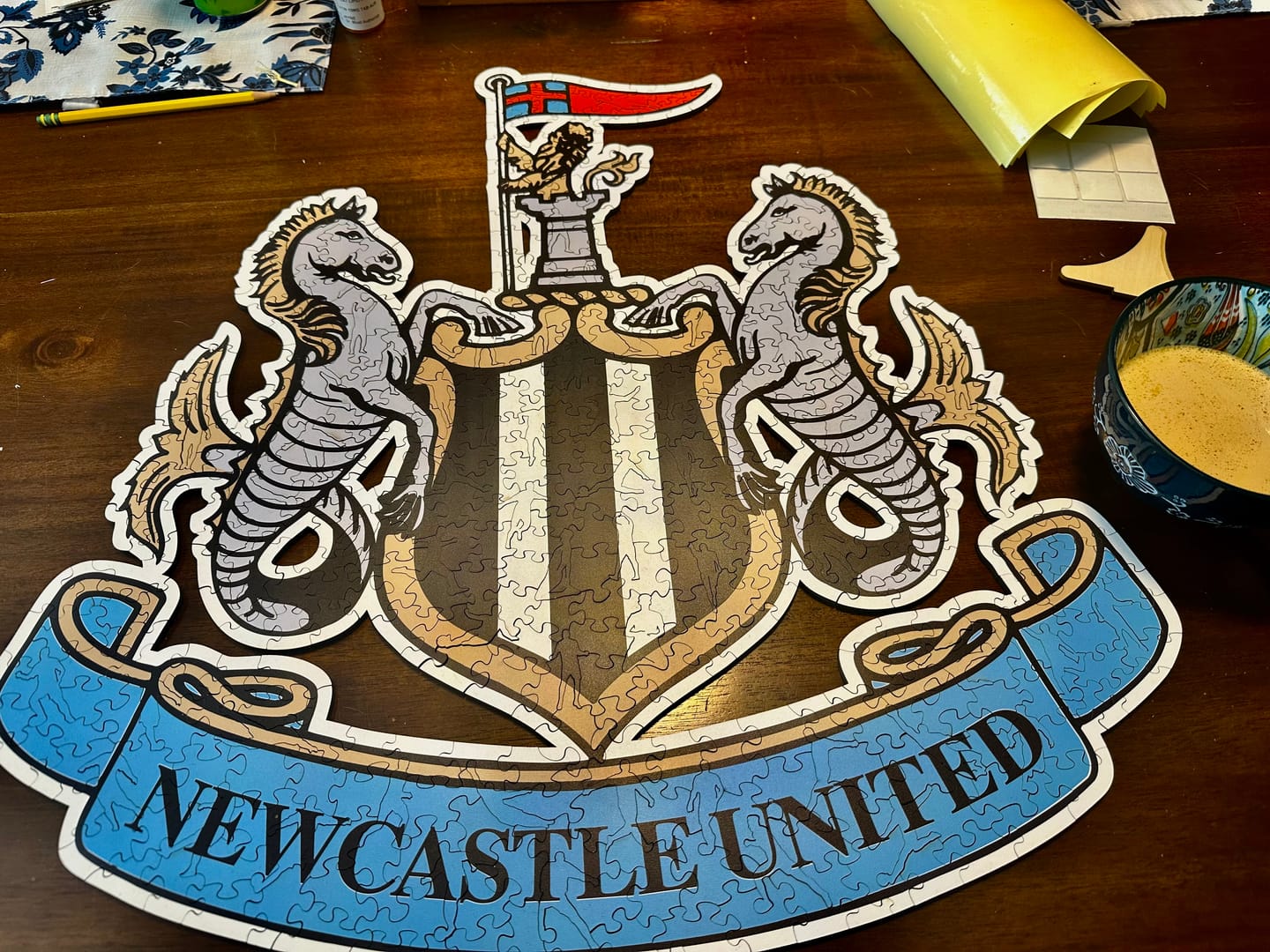 Customer photo review of Newcastle United FC® Logo - Wooden Puzzle