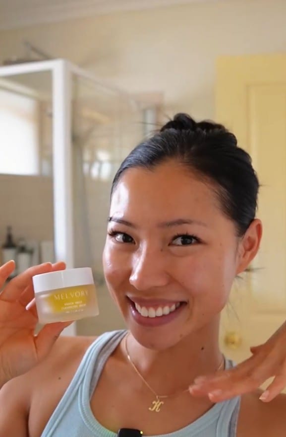 Customer photo review of Peach Melt Cleansing Balm