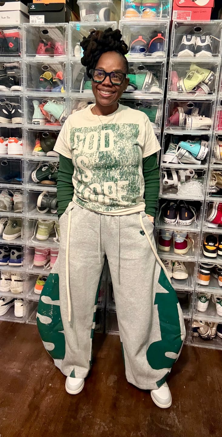 Customer photo review of Aelfric Eden Graffiti Super Baggy Barrel Sweatpants