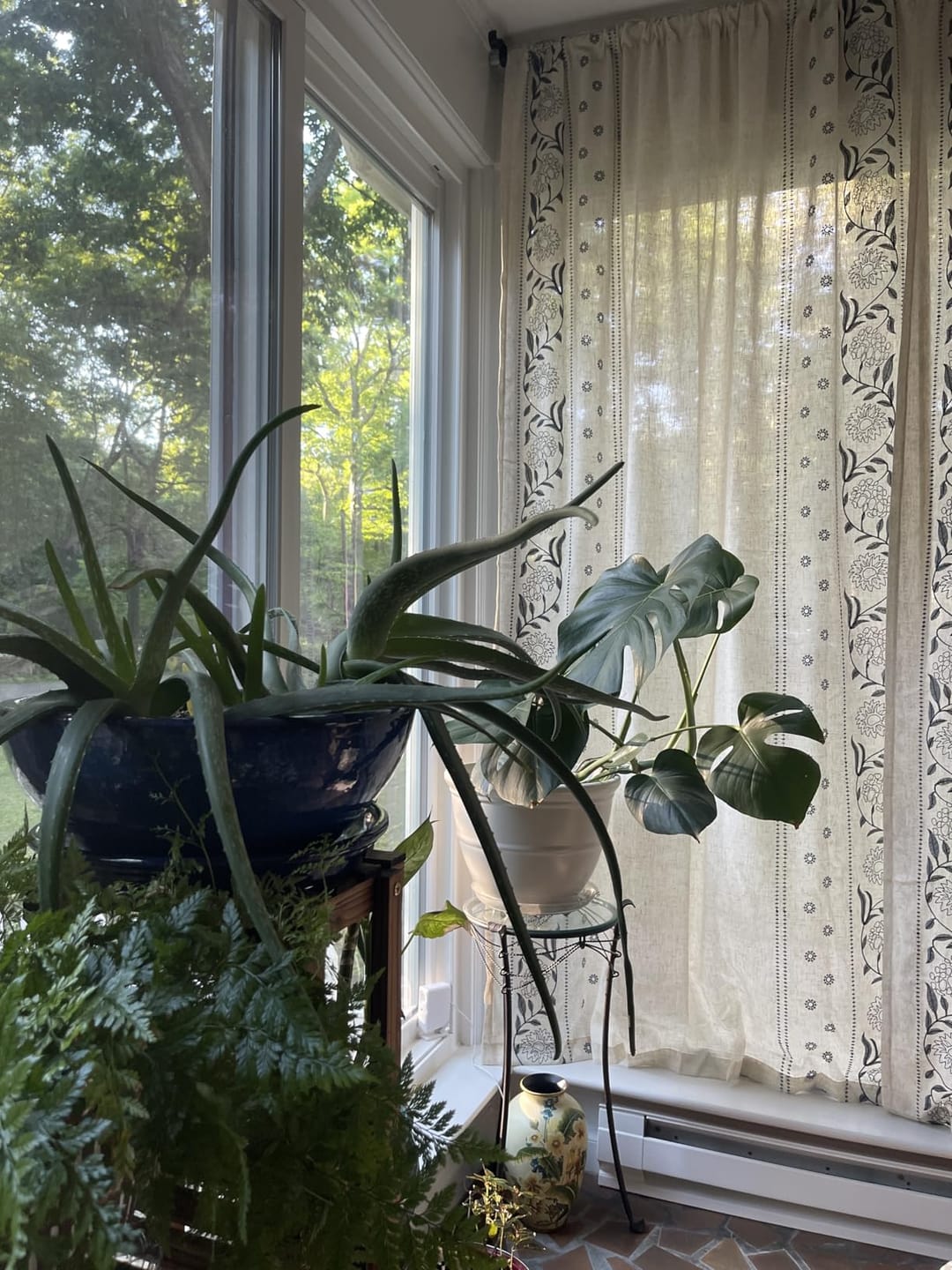 Customer photo review of Hydrangea Embroidered Linen Curtains