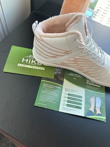 Customer photo review of Lorax Winter – Ergonomic & Supportive Winter Barefoot Shoes (Men)
