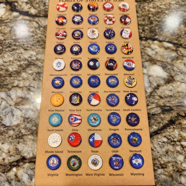 Customer photo review of USA Flags Push Pins
