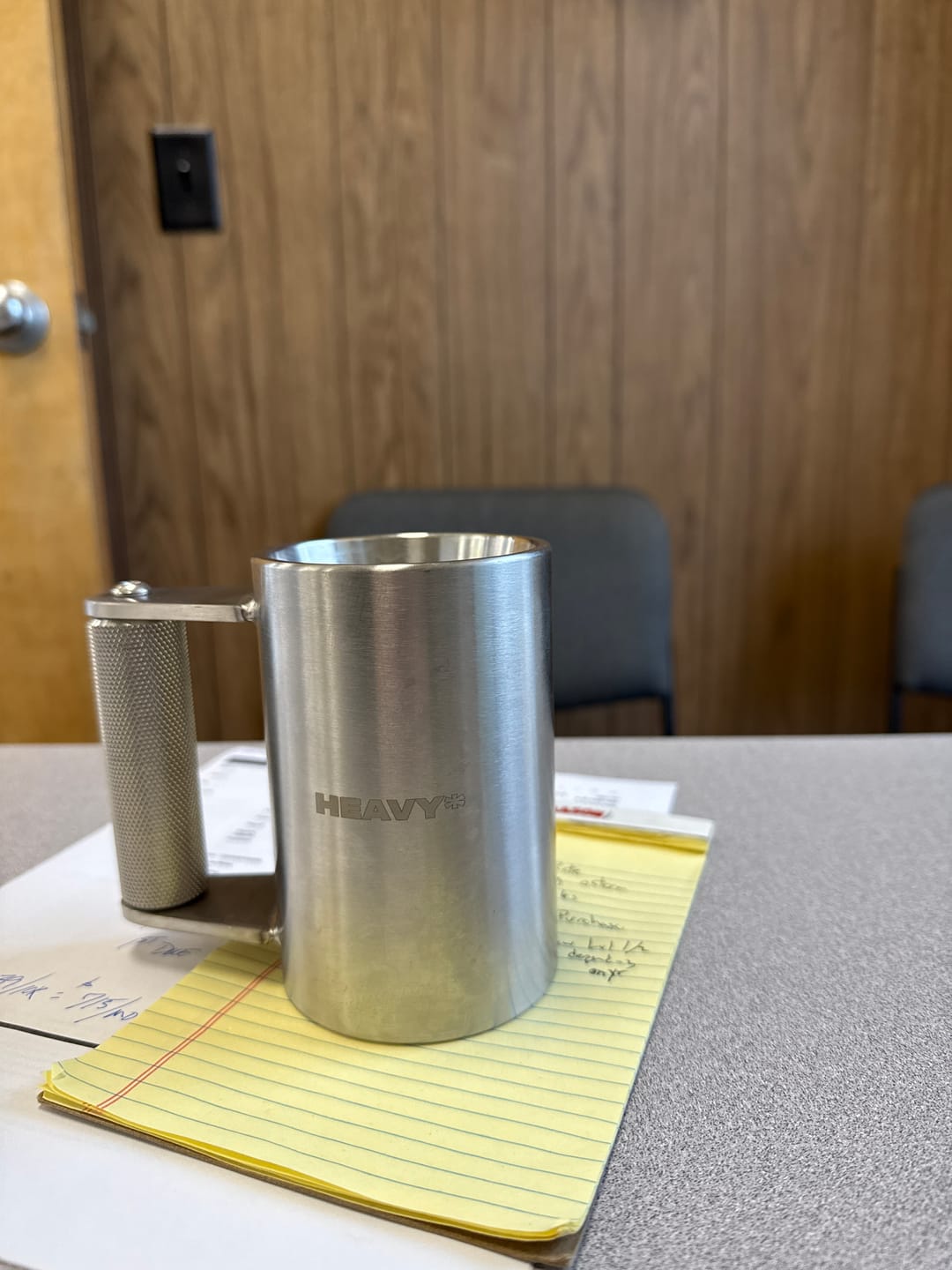 Customer photo review of 5lb HEAVY* Mug | Stainless Steel Weighted Mug