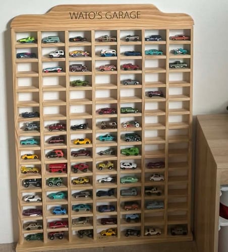 Customer photo review of Kids Car Garage Storage
