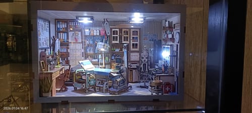 Customer photo review of Doctor's Office DIY Wooden Book Nook Shelf Insert