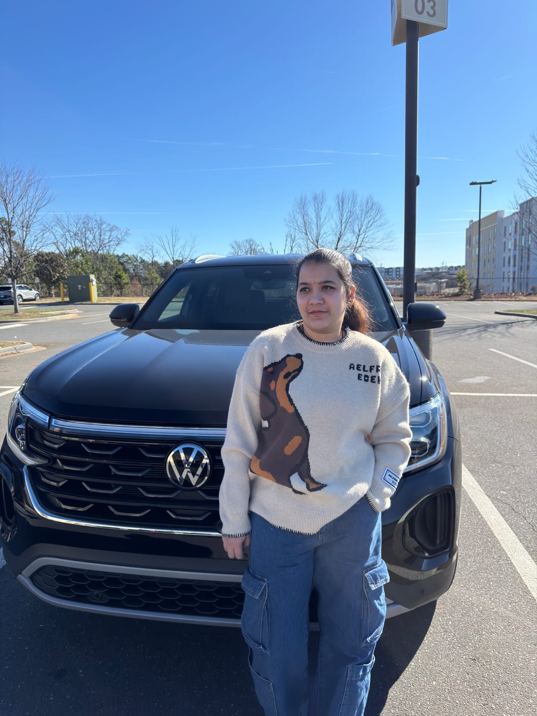 Customer photo review of Aelfric Eden Hand Drawn Dachshund Jacquard Sweater