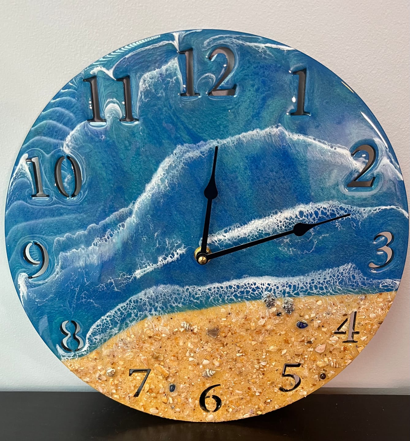 Customer photo review of Unfinished Wood Clock Silhouette - Craft- up to 46" DIY