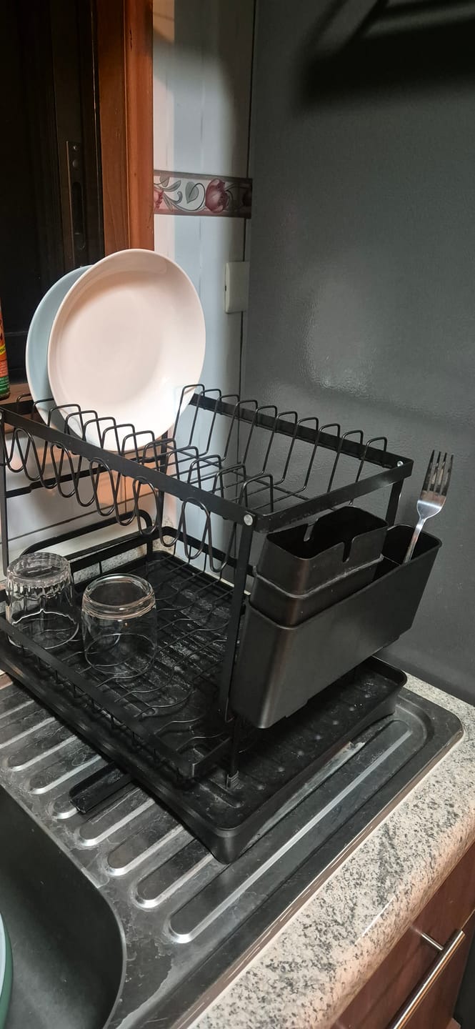 Customer photo review of Secador Escurridor Loza Platos 2 Niveles Organizador Cocina