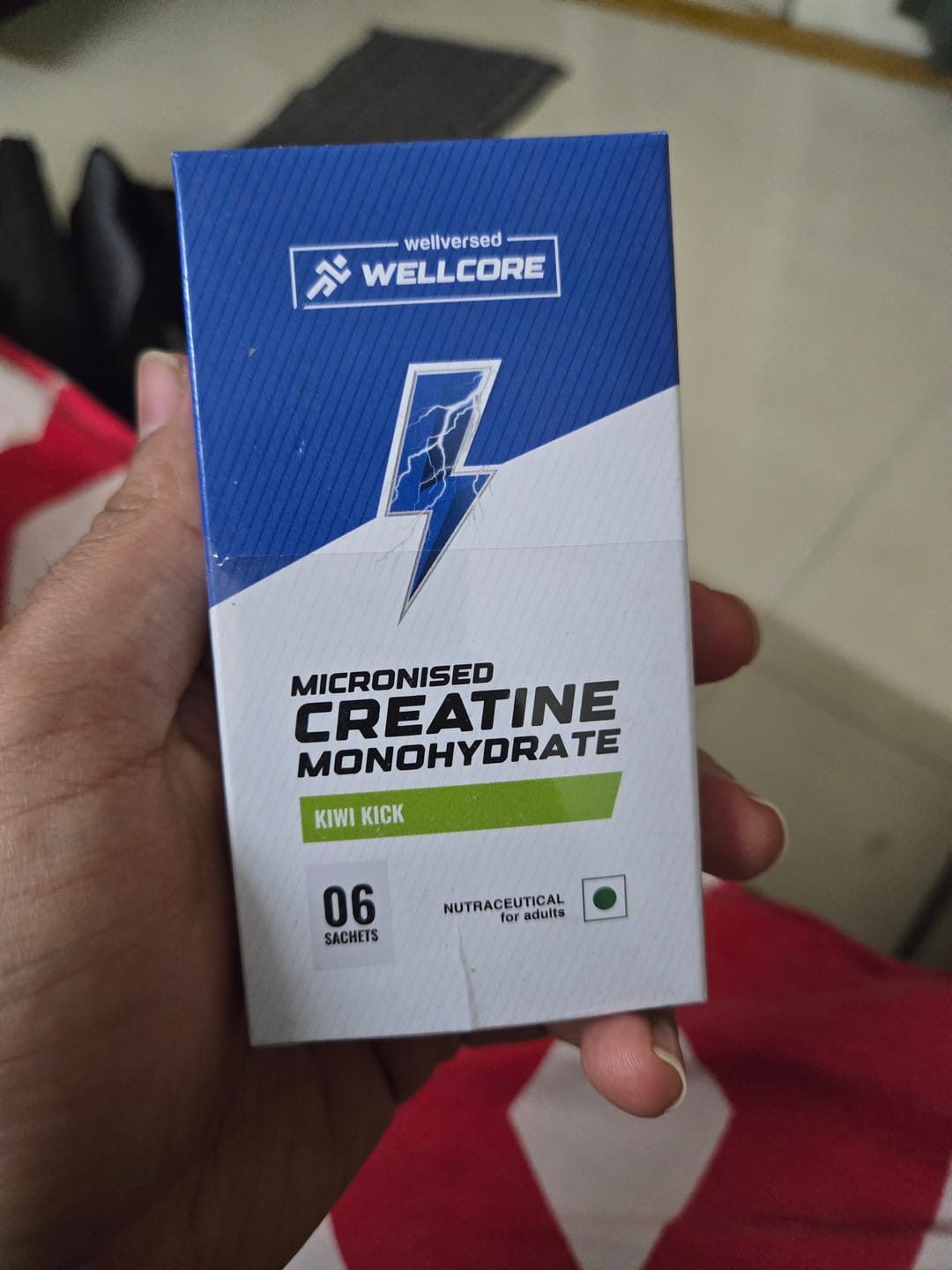 Customer photo review of Wellcore - Pure Micronised Creatine Monohydrate | Kiwi Kick (6 Sachets)