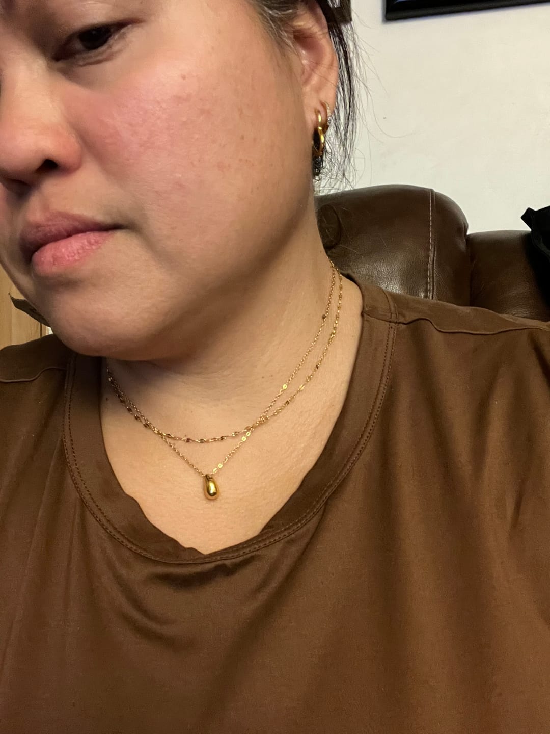 Customer photo review of Eternity Hoop Earrings