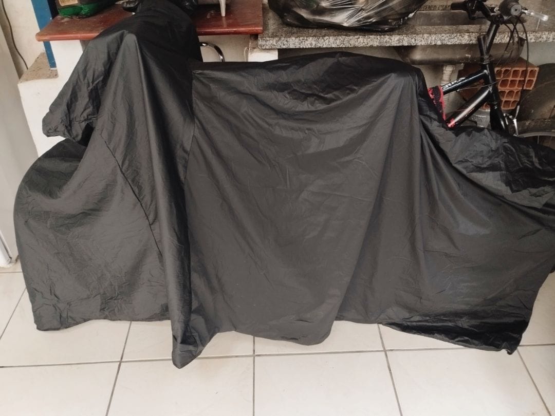 Customer photo review of Capa para Bicicleta Impermeável com Proteção Uv - Tamanho Universal