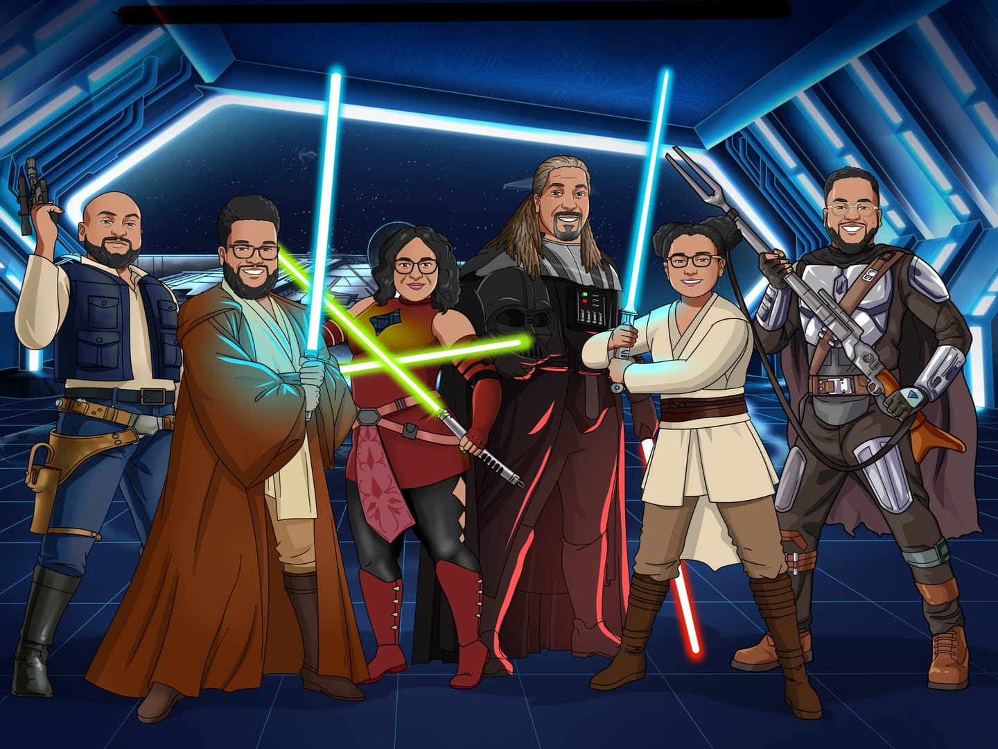 Customer photo review of Make Me Jedi Digital Portrait