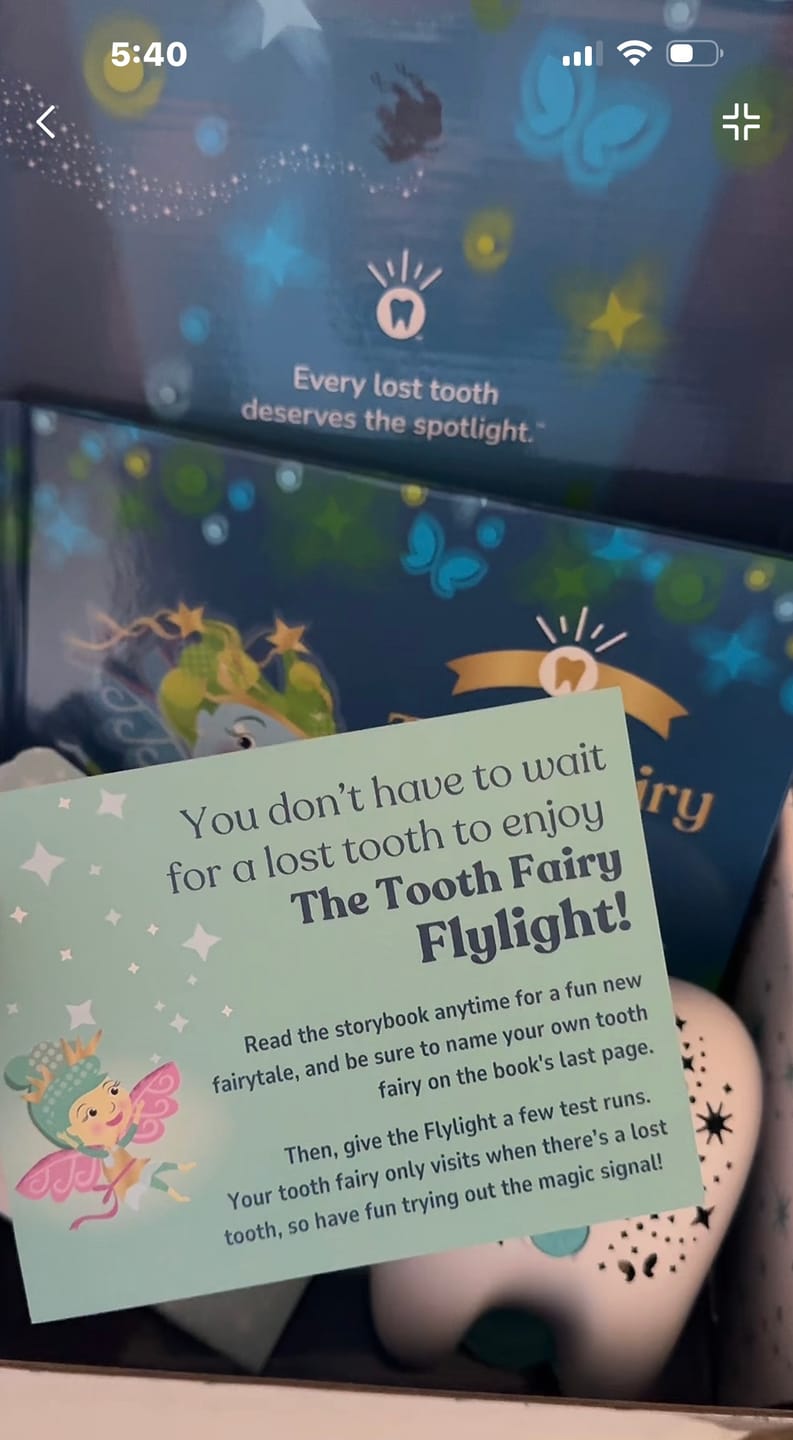 Customer photo review of Tooth Fairy Flylight Boxed Set