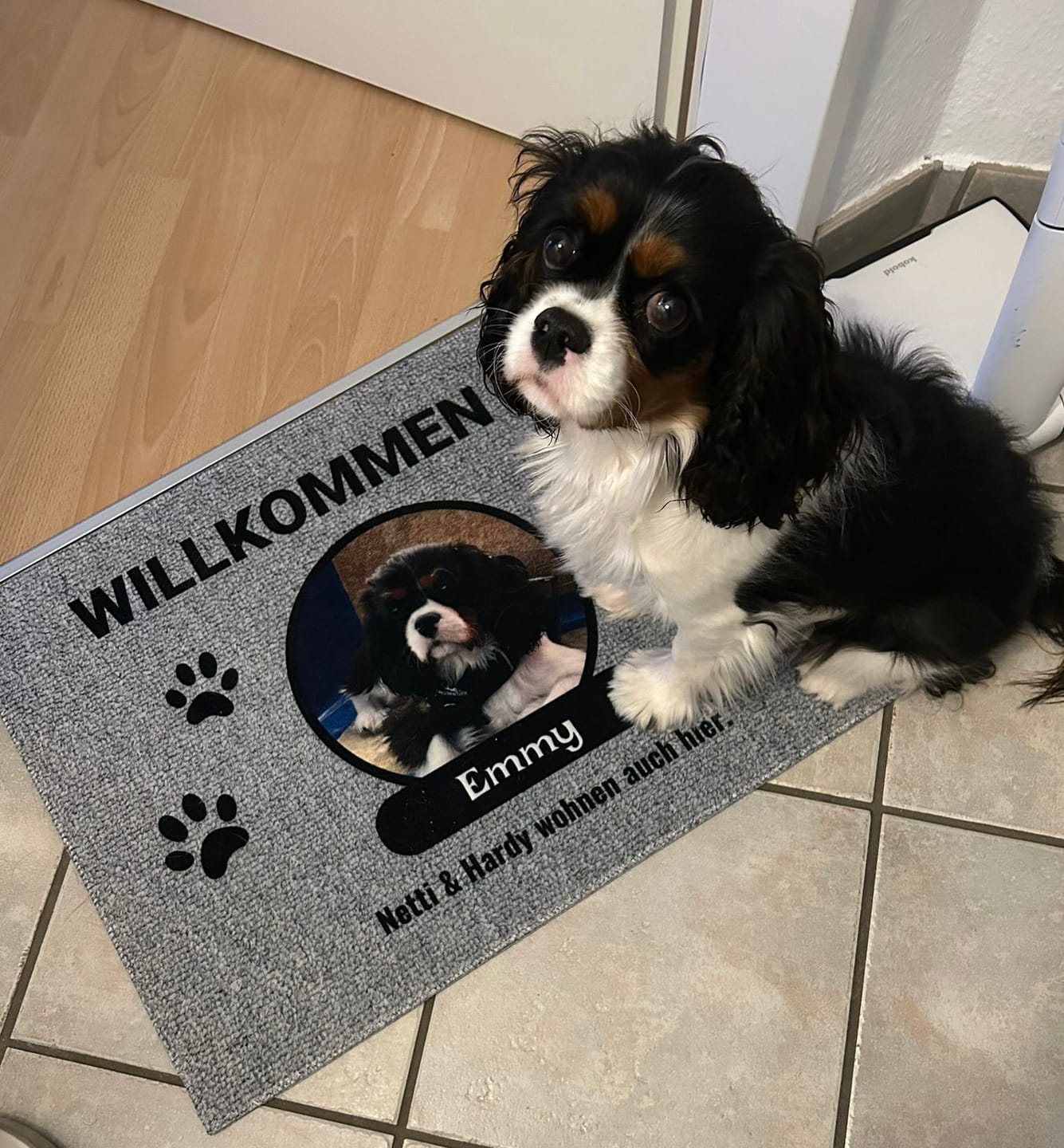Customer photo review of Foto mit Namensschild - Individuelle Fußmatte