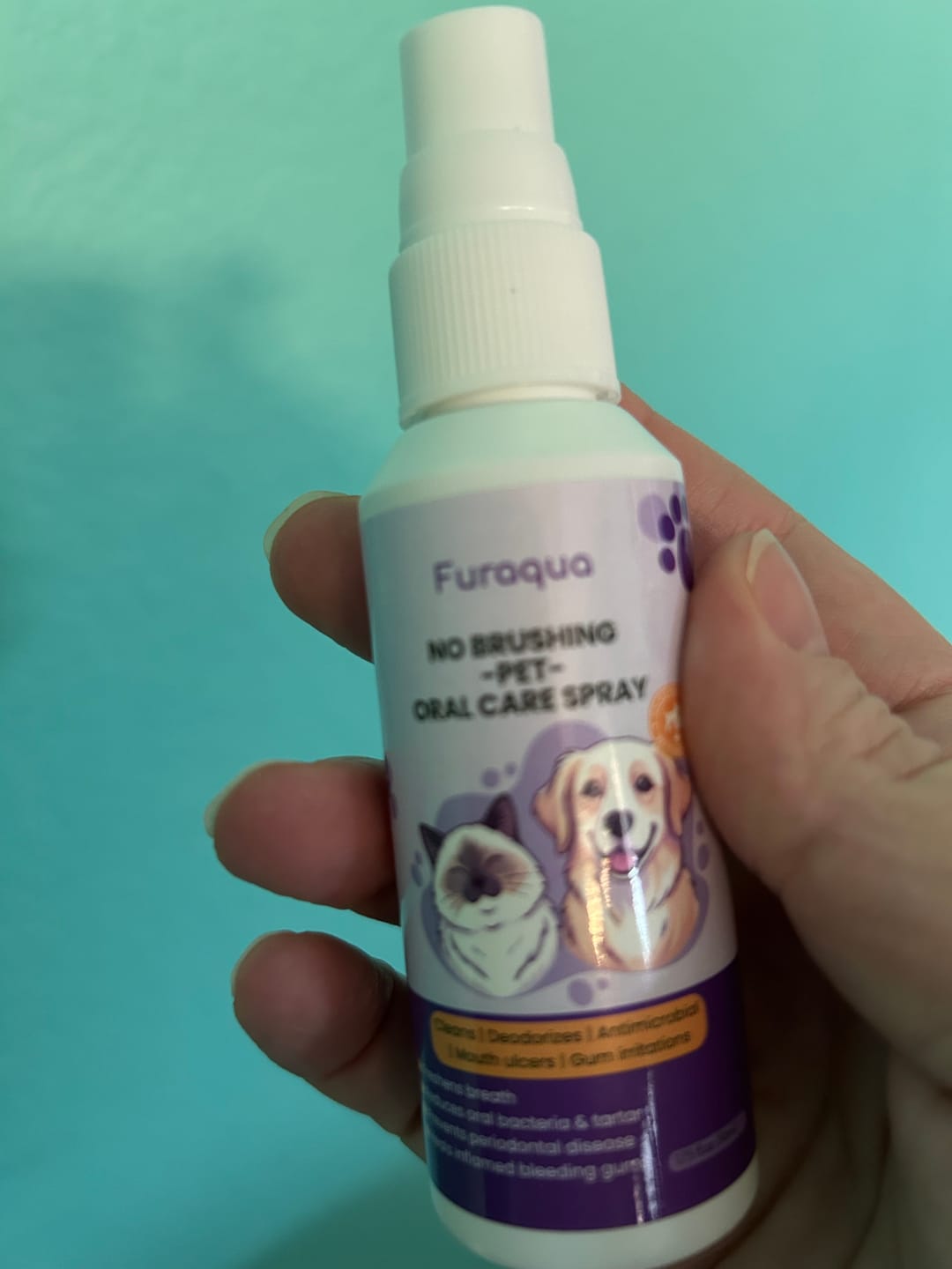 Customer photo review of Pet Dental Spray by Furaqua || Veterinarian Recommended 🏆