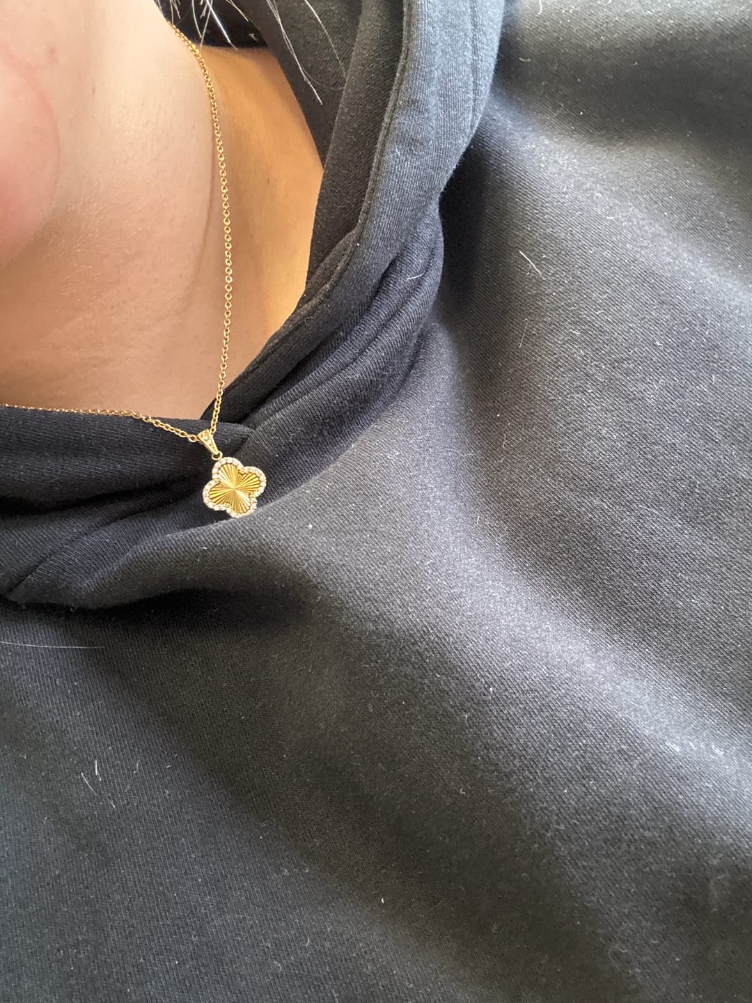 Customer photo review of Big Shine Halskette | 18K vergoldet