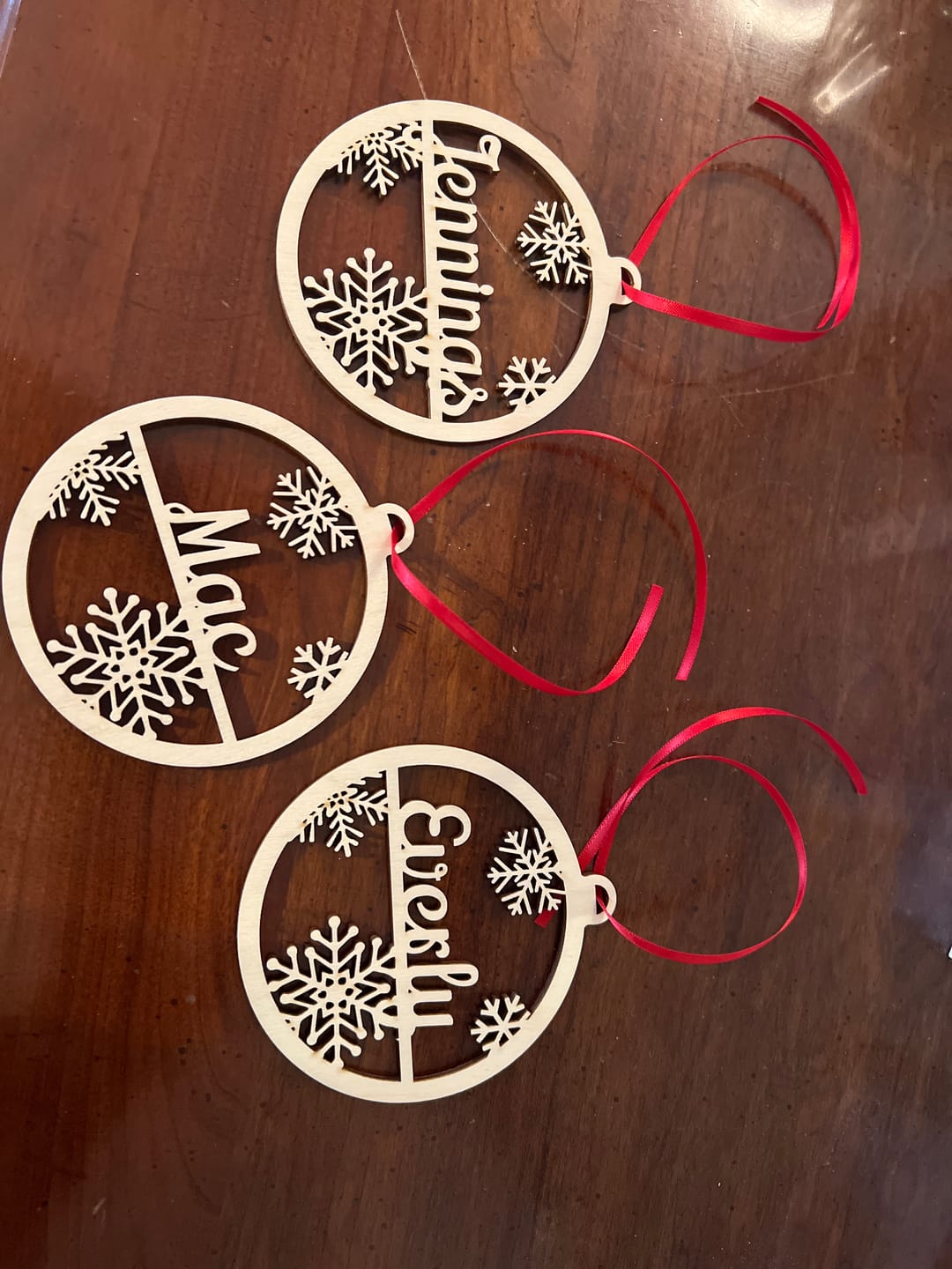 Customer photo review of Personalized Christmas Ornaments
