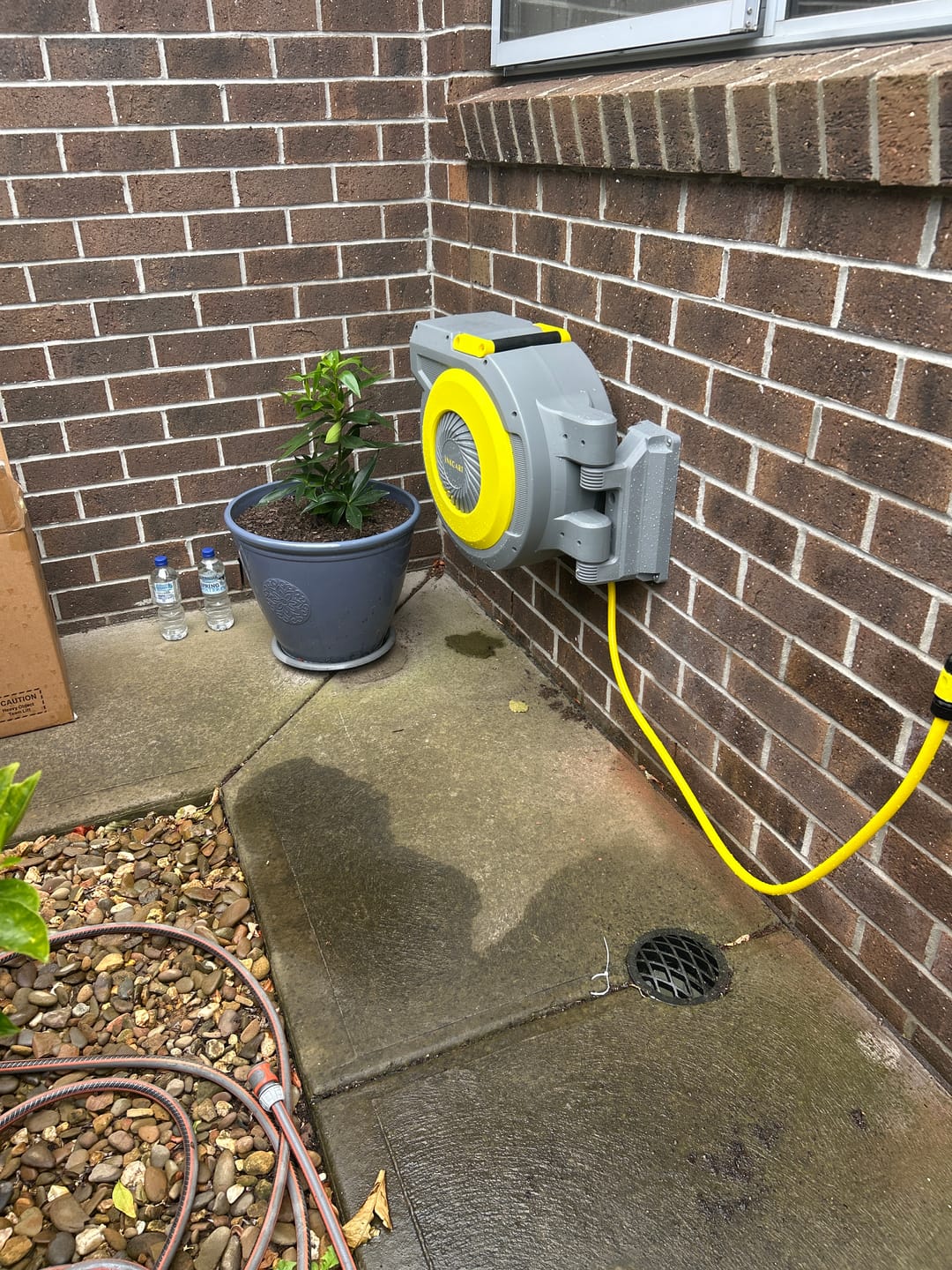 Customer photo review of 30m Retractable Garden Hose Reel.. Fully Installed