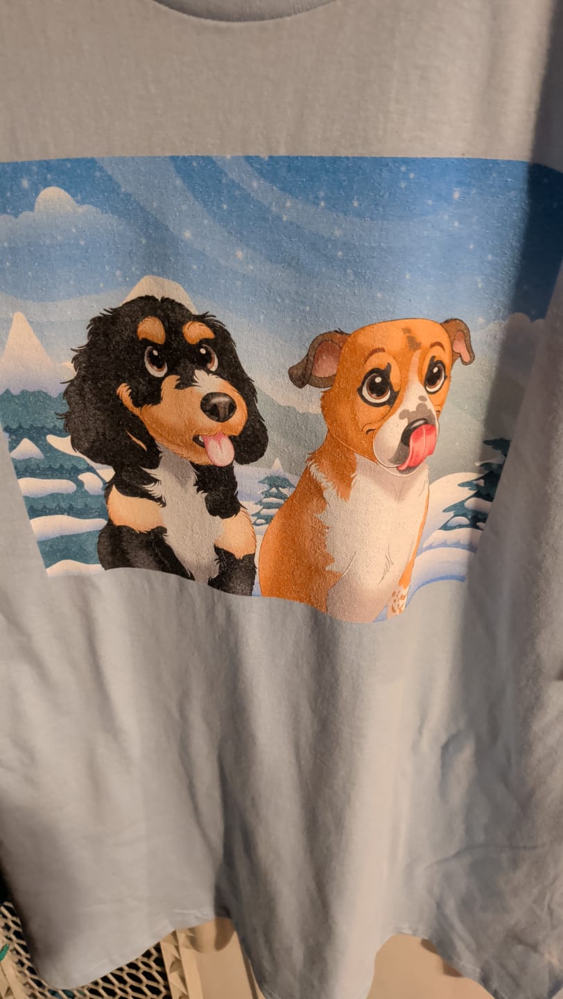 Customer photo review of Disneyfy Pet Cartoon Hand Drawn Portrait