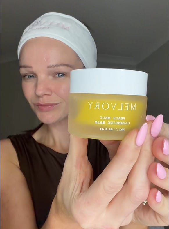 Customer photo review of Peach Melt Cleansing Balm