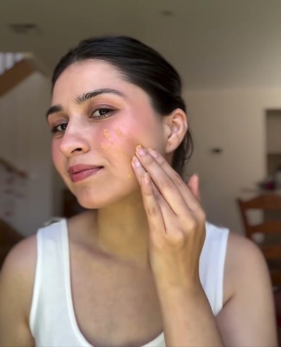 Customer photo review of Peach Melt Cleansing Balm