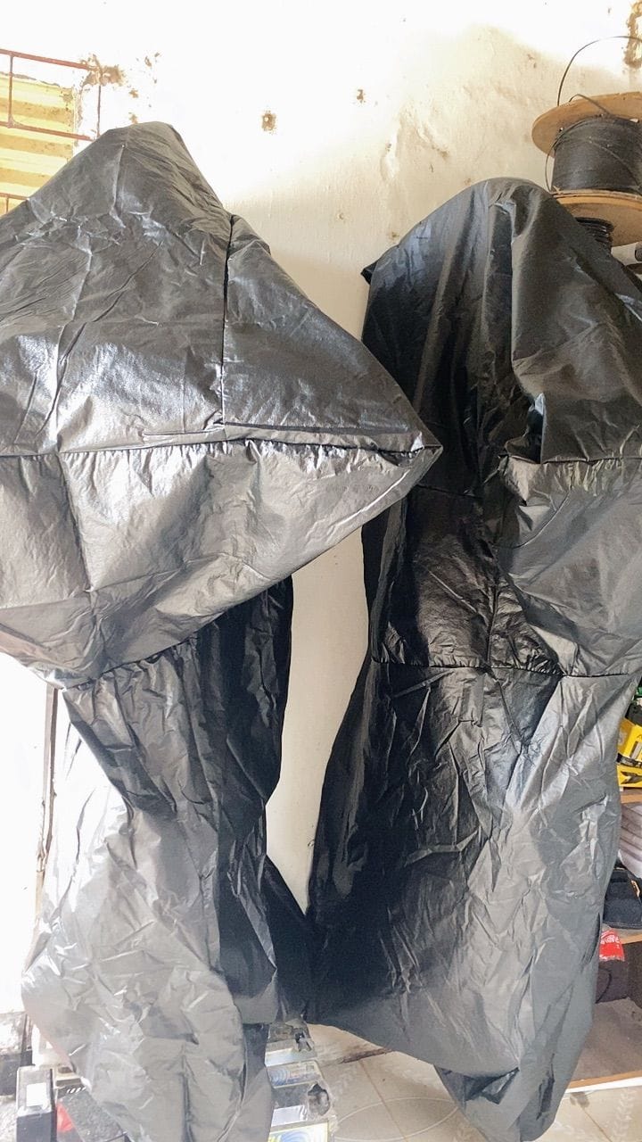 Customer photo review of Capa para Bicicleta Impermeável com Proteção Uv - Tamanho Universal