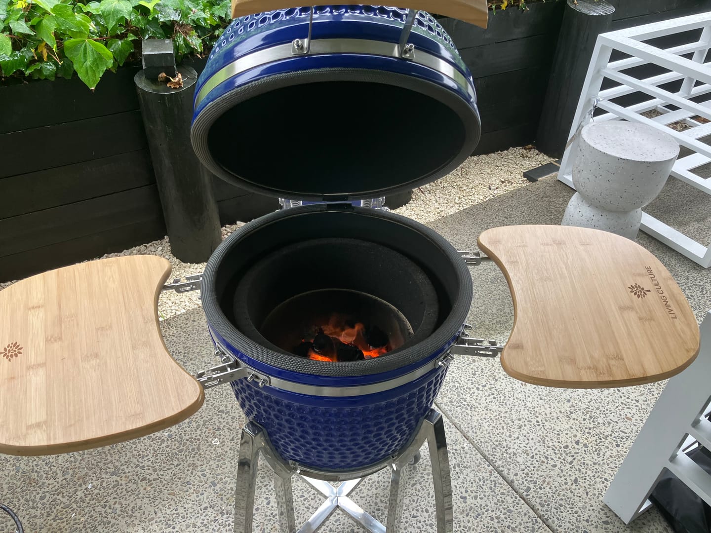 Customer photo review of 18-Inch Kamado Ceramic Charcoal Grill
