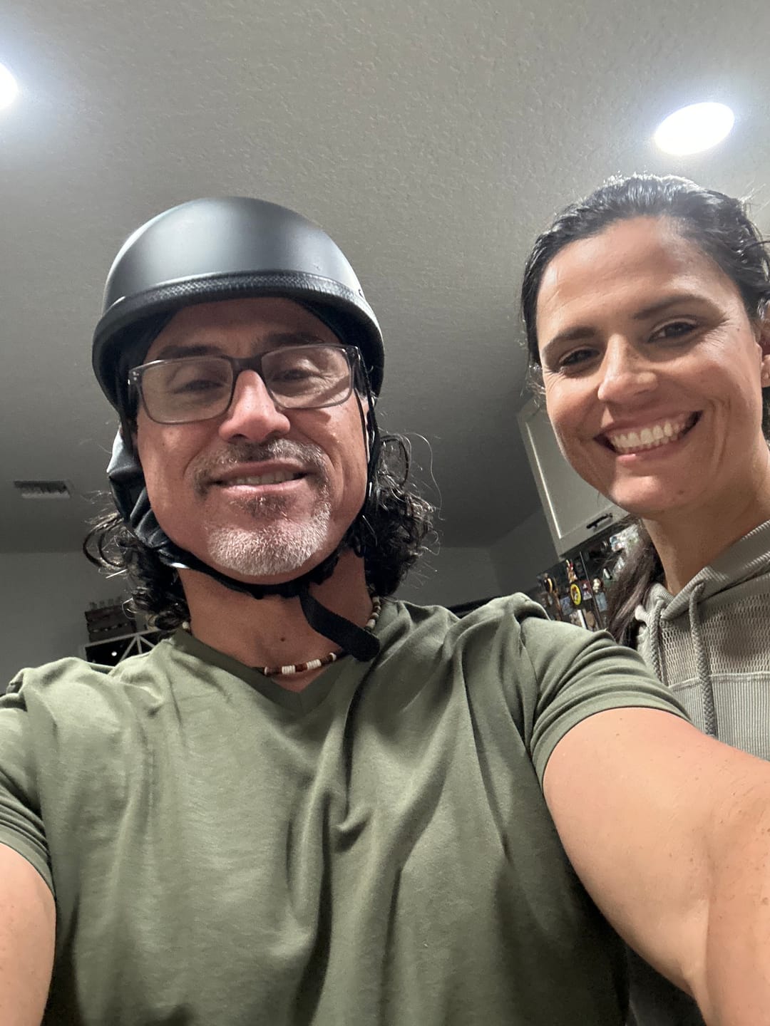 Customer photo review of World's Smallest & Lightest DOT Open Beanie Helmet - Matte Black