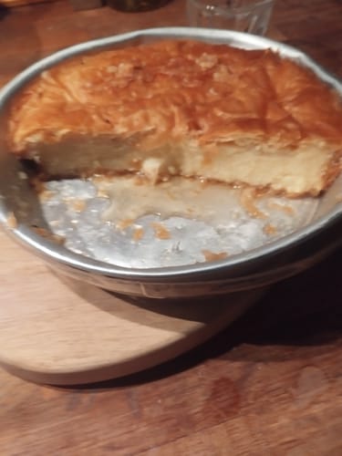 Customer photo review of Traditional Galaktoboureko – Custard Phyllo Pie (approx. 1200g)